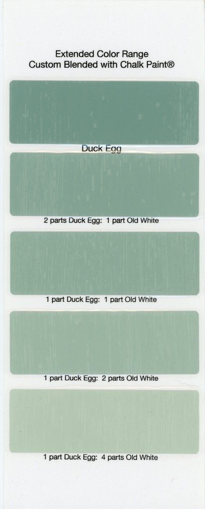 Duck Egg Blue Colour Chart